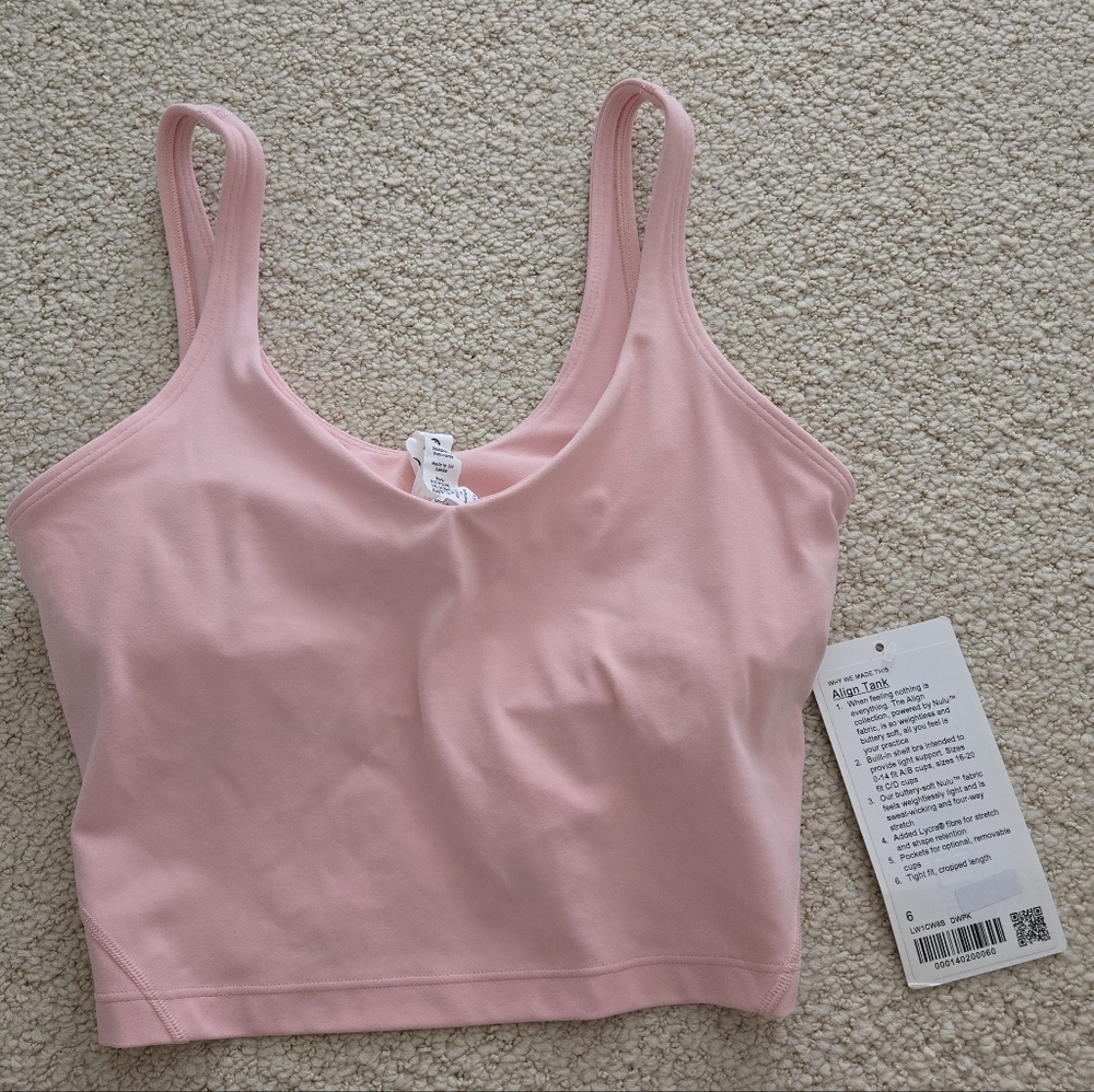 Lululemon Align tank dew pink 6